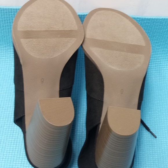 Gap Open Toe Ankle Boots Peep Toe Black Size 9 - Picture 8 of 10